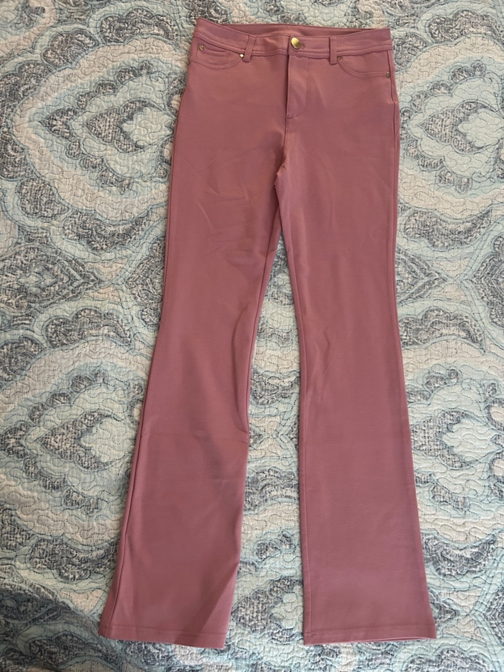 IMAN Mauve Slim Bootcut Pants